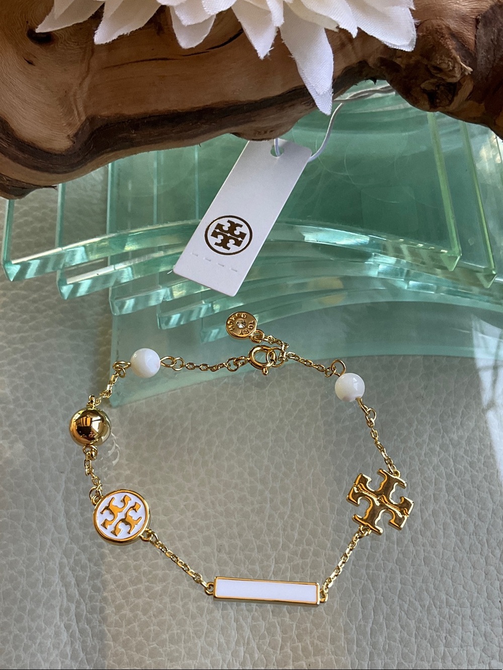 Tory Burch Charm Logo Bracelet